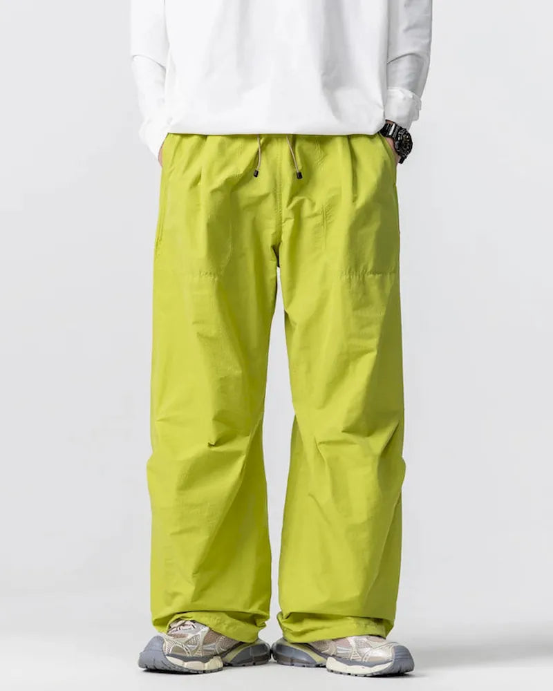 BLACKARMADA Unisex Lightweight Waterproof Baggy Hiking Pants,Parachute Work Pants,Wide Leg Summer Sweatpants,Fishing Trousers