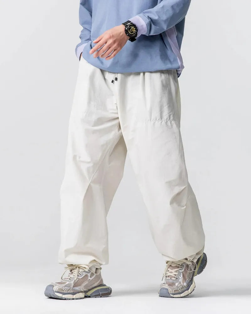 BLACKARMADA Unisex Lightweight Waterproof Baggy Hiking Pants,Parachute Work Pants,Wide Leg Summer Sweatpants,Fishing Trousers