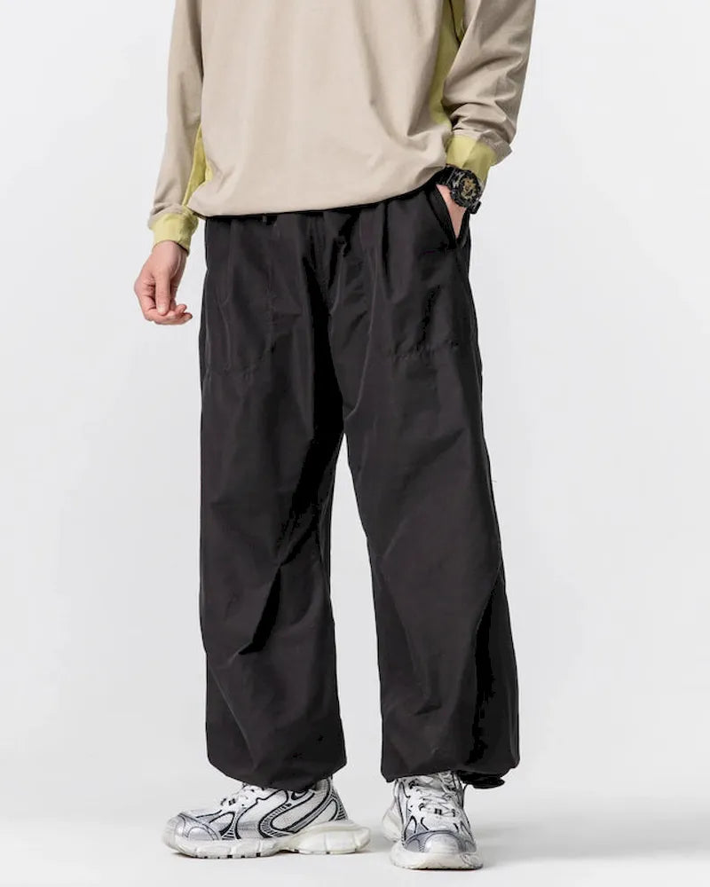 BLACKARMADA Unisex Lightweight Waterproof Baggy Hiking Pants,Parachute Work Pants,Wide Leg Summer Sweatpants,Fishing Trousers