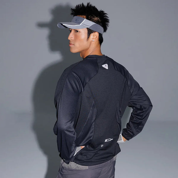 BLACKARMADA Unisex Quick Dry Long Sleeve Workout Shirt for Running, Cycling, Yoga