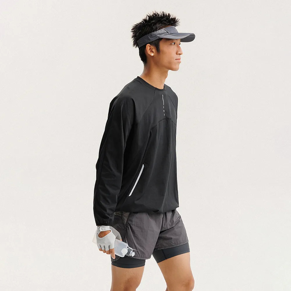 BLACKARMADA Unisex Quick Dry Long Sleeve Workout Shirt for Running, Cycling, Yoga
