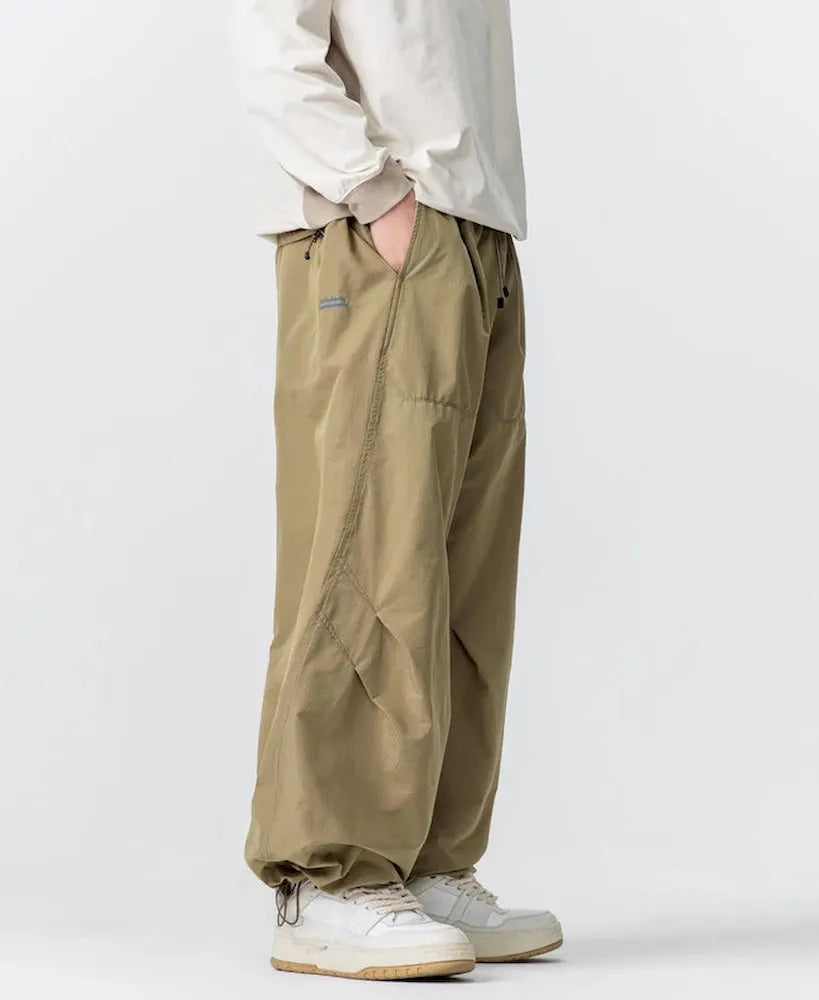 BLACKARMADA Unisex Lightweight Waterproof Baggy Hiking Pants,Parachute Work Pants,Wide Leg Summer Sweatpants,Fishing Trousers