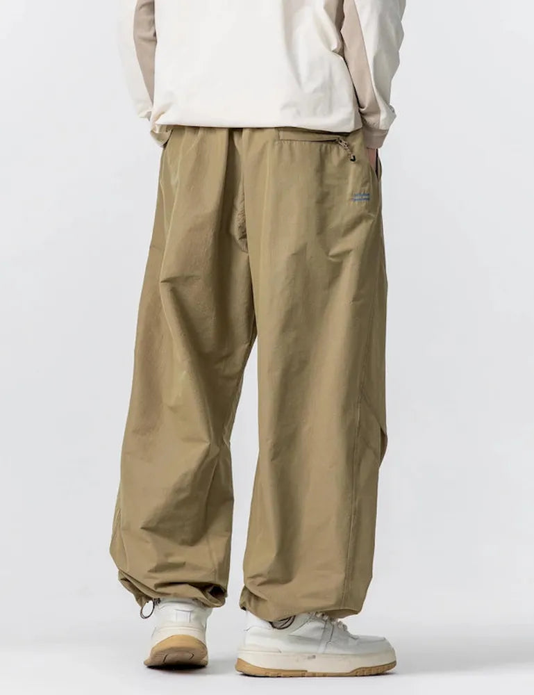 BLACKARMADA Unisex Lightweight Waterproof Baggy Hiking Pants,Parachute Work Pants,Wide Leg Summer Sweatpants,Fishing Trousers