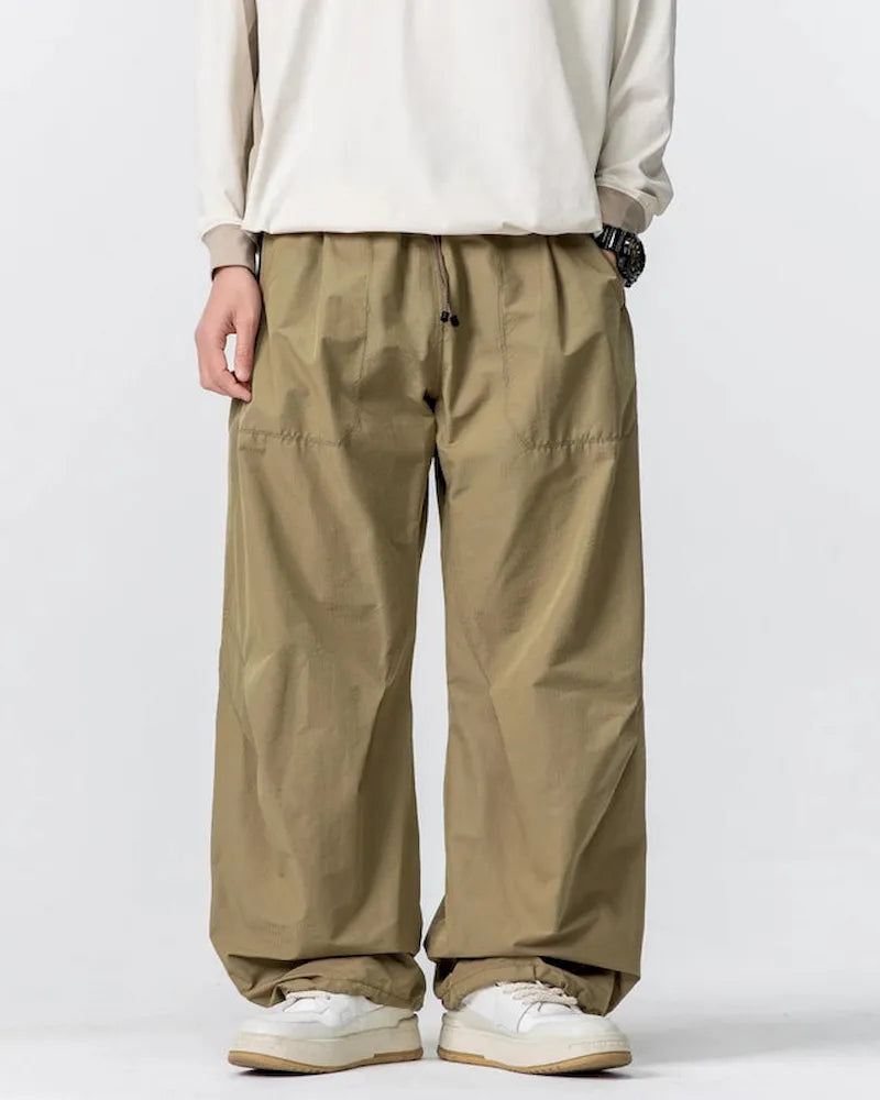 BLACKARMADA Unisex Lightweight Waterproof Baggy Hiking Pants,Parachute Work Pants,Wide Leg Summer Sweatpants,Fishing Trousers
