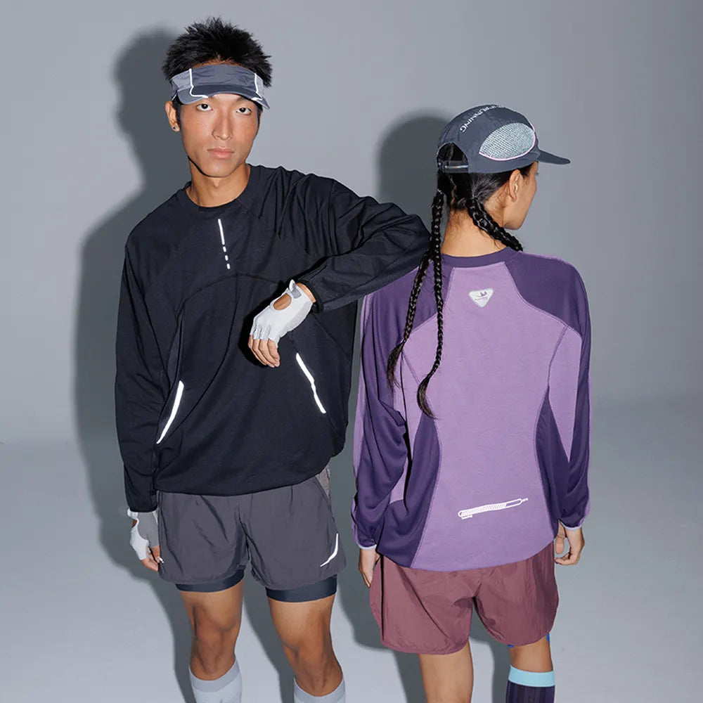 BLACKARMADA Unisex Quick Dry Long Sleeve Workout Shirt for Running, Cycling, Yoga