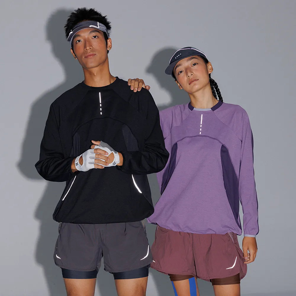 BLACKARMADA Unisex Quick Dry Long Sleeve Workout Shirt for Running, Cycling, Yoga