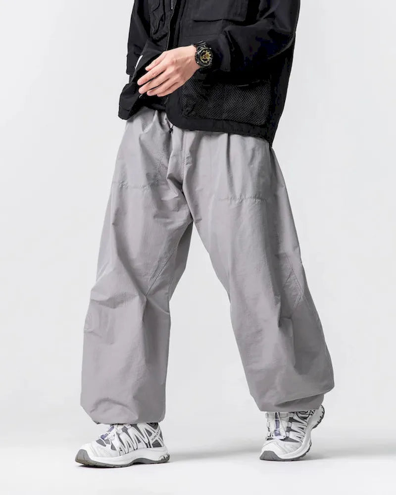 BLACKARMADA Unisex Lightweight Waterproof Baggy Hiking Pants,Parachute Work Pants,Wide Leg Summer Sweatpants,Fishing Trousers