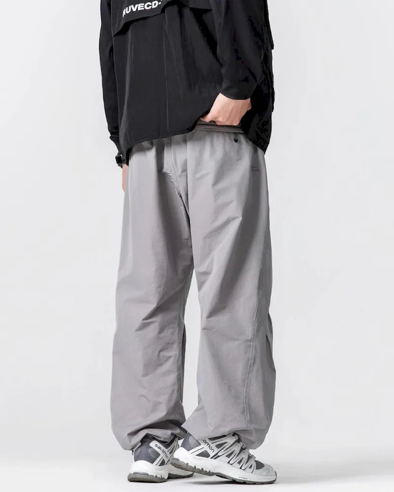 BLACKARMADA Unisex Lightweight Waterproof Baggy Hiking Pants,Parachute Work Pants,Wide Leg Summer Sweatpants,Fishing Trousers