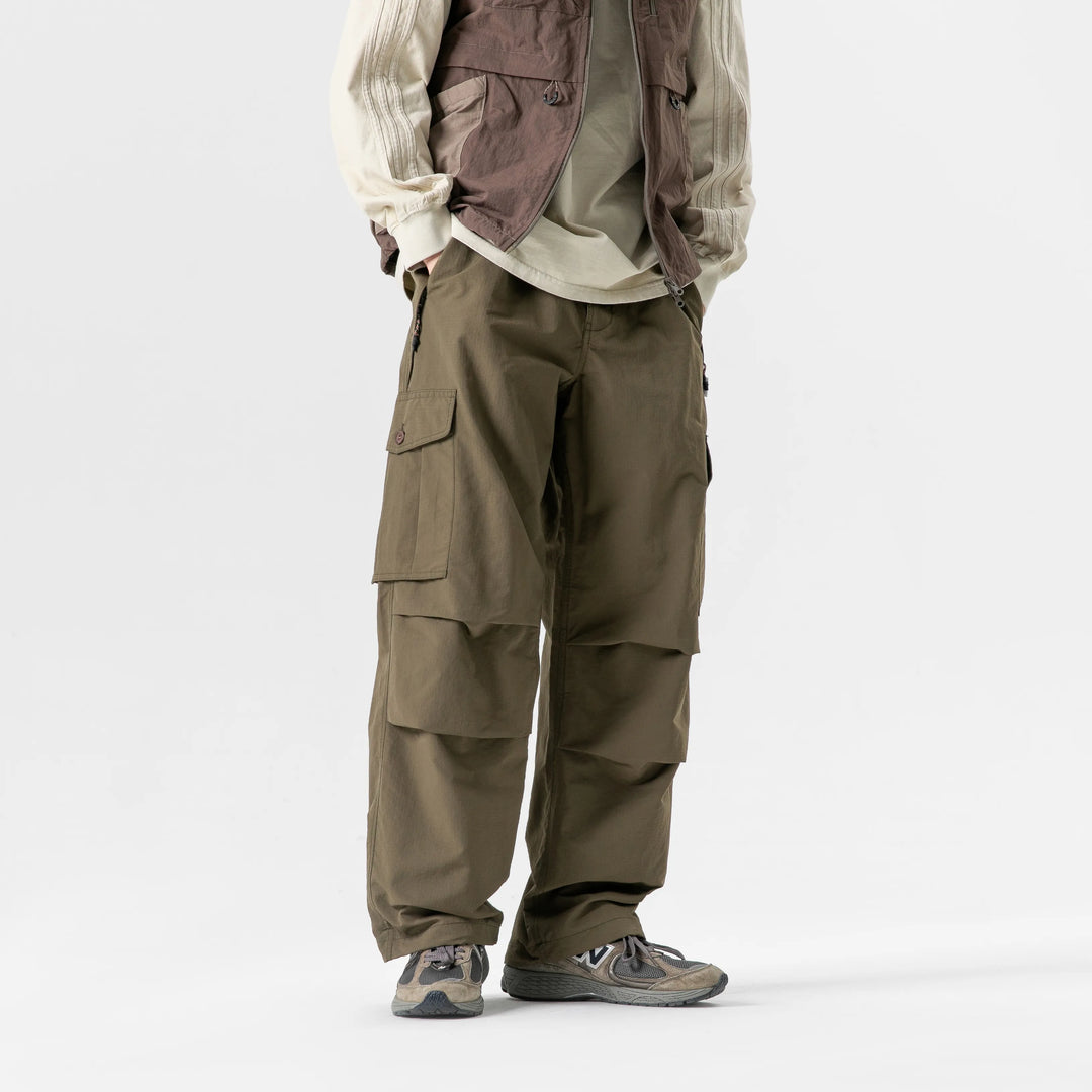 BLACKARMADA Unisex Parachute Cargo Pants ¨CQuick Dry Joggers Lightweight Waterproof Baggy Hiking & Work Pants for Men & Women