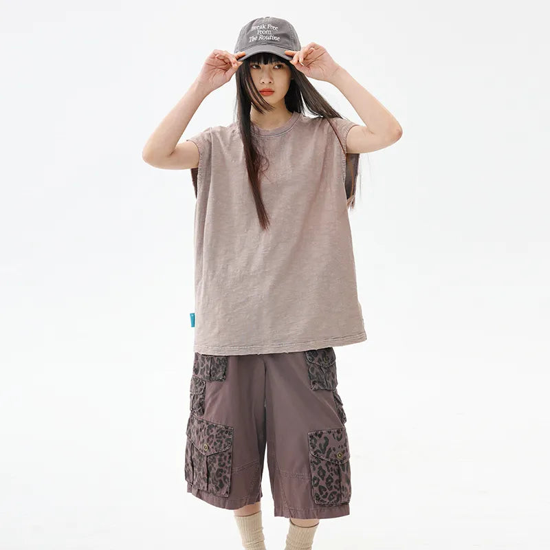 BLACKARMADA Unisex Vintage Sleeveless Tee | 100% Cotton Stone-Washed Oversized Shirt