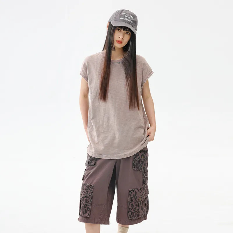 BLACKARMADA Unisex Vintage Sleeveless Tee | 100% Cotton Stone-Washed Oversized Shirt