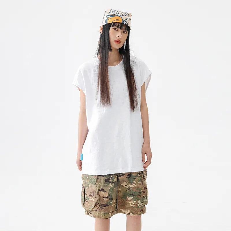 BLACKARMADA Unisex Vintage Sleeveless Tee | 100% Cotton Stone-Washed Oversized Shirt