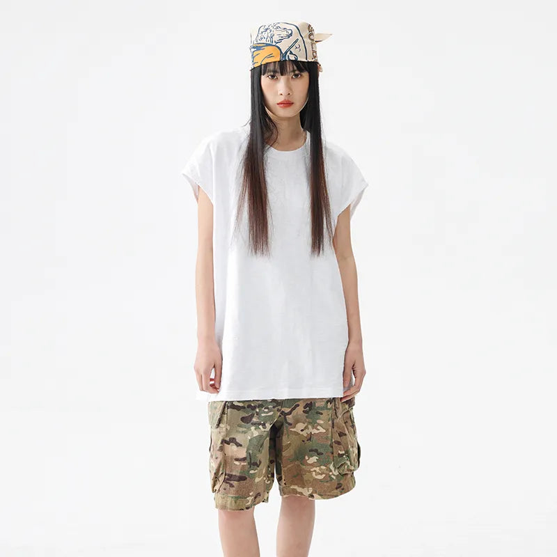 BLACKARMADA Unisex Vintage Sleeveless Tee | 100% Cotton Stone-Washed Oversized Shirt