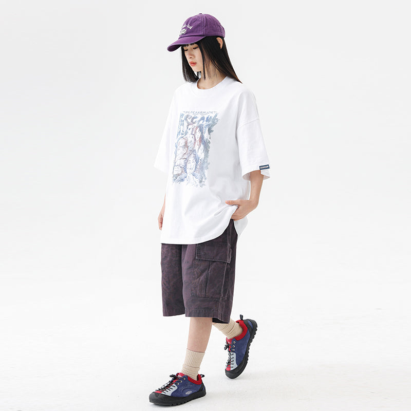 BLACKARMADA Unisex Oversized T-Shirt – Retro Graphic, Watercolor Streetwear