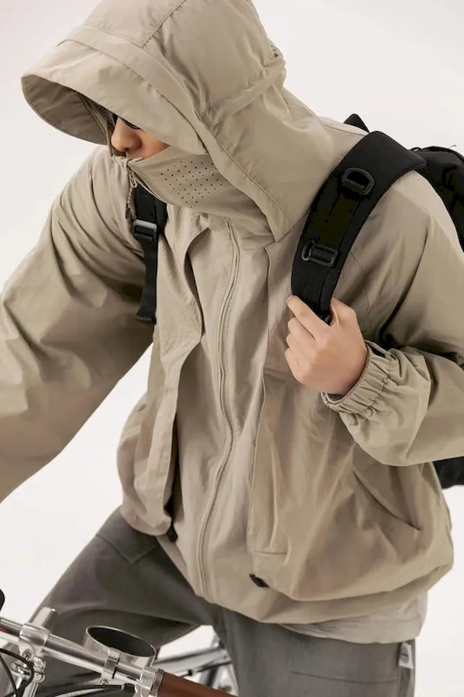 BLACKARMADA Unisex Hiking Jacket - UPF50+ Sun Protection, Lightweight & Packable Windbreaker