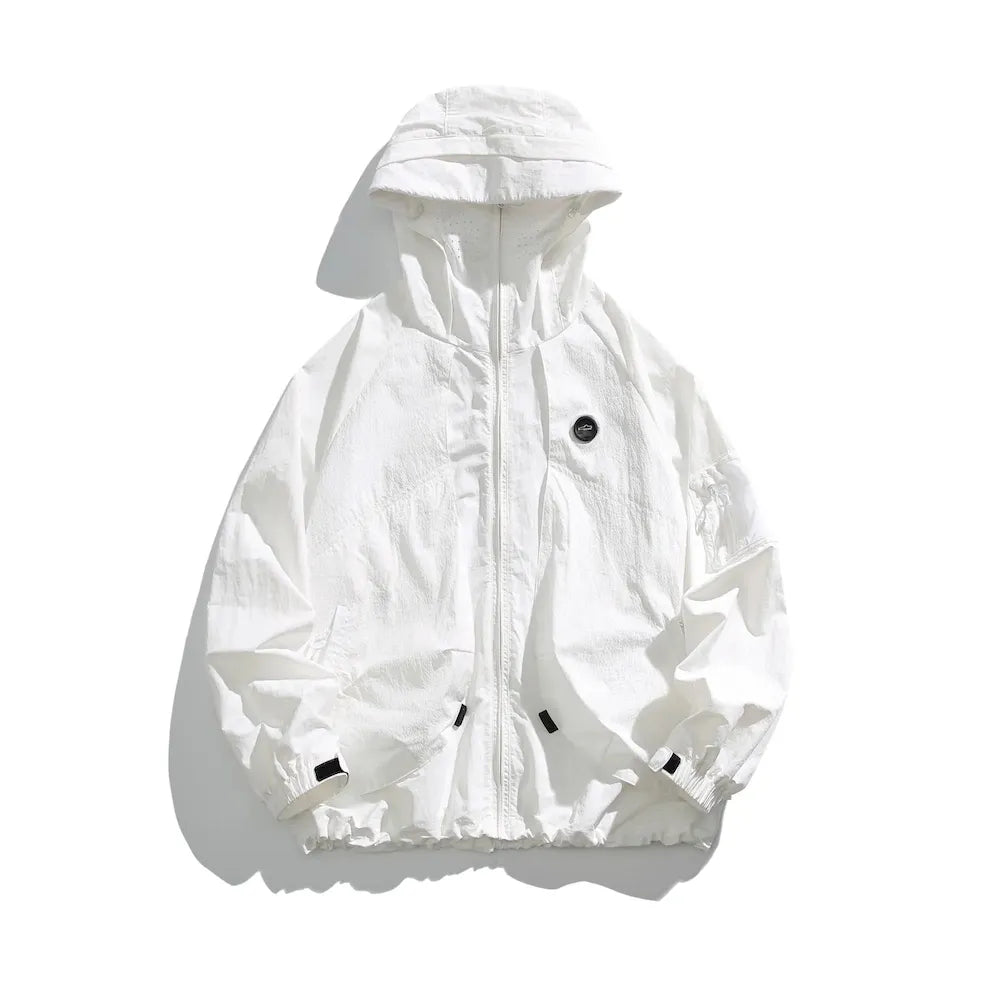 BLACKARMADA Unisex Hiking Jacket - UPF50+ Sun Protection, Lightweight & Packable Windbreaker