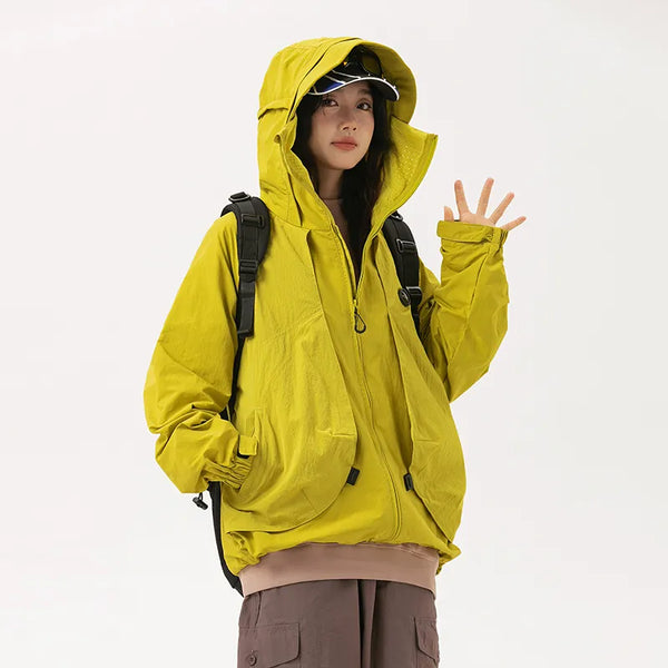 BLACKARMADA Unisex Hiking Jacket - UPF50+ Sun Protection, Lightweight & Packable Windbreaker