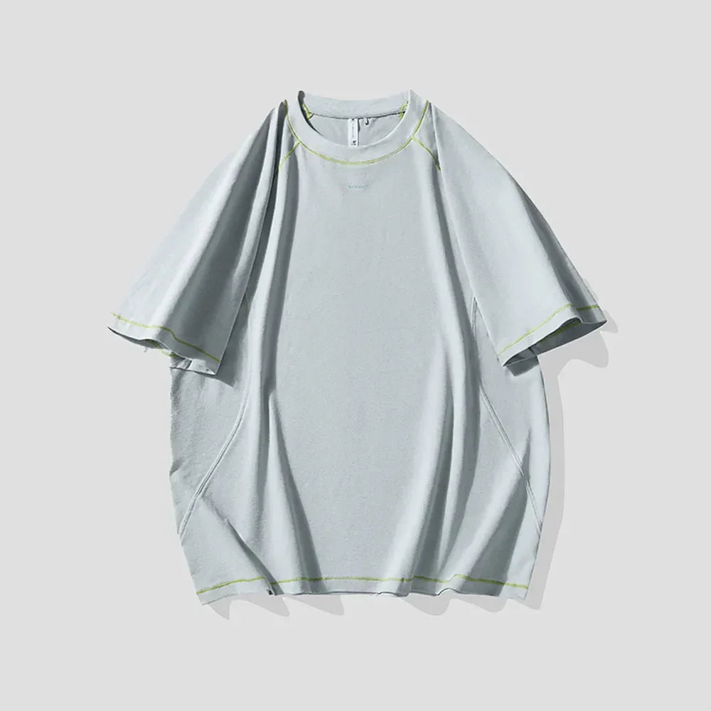 BLACKARMADA Unisex Quick-Dry Oversized T-Shirt – 155g Tech Fabric, Color-Block Design