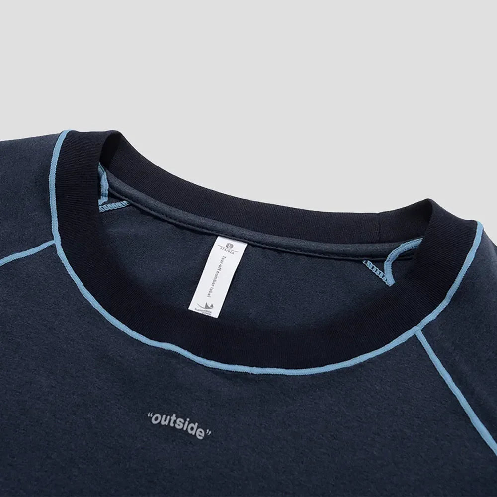 BLACKARMADA Unisex Quick-Dry Oversized T-Shirt – 155g Tech Fabric, Color-Block Design