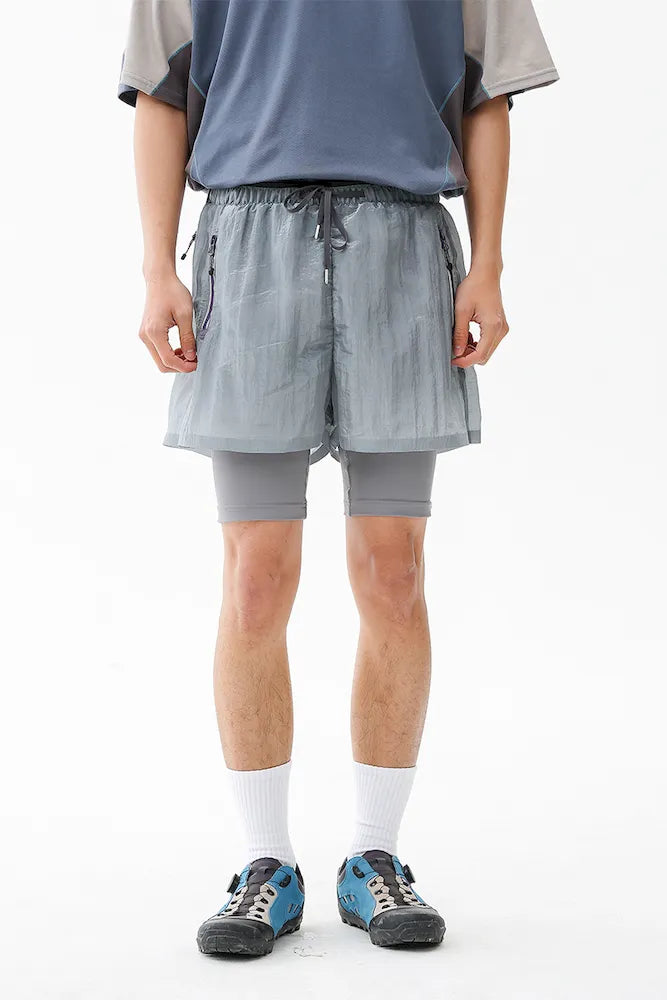BLACKARMADA Running Shorts – Quick-Dry 2-in-1 Reflective Gym Shorts with Zipper Pockets