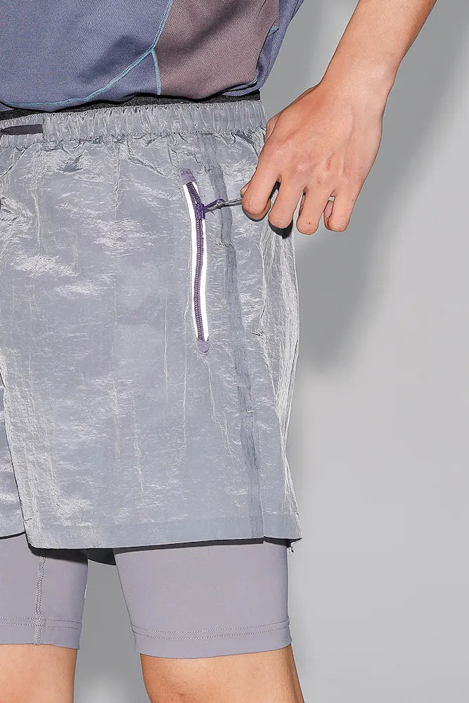 BLACKARMADA Running Shorts – Quick-Dry 2-in-1 Reflective Gym Shorts with Zipper Pockets
