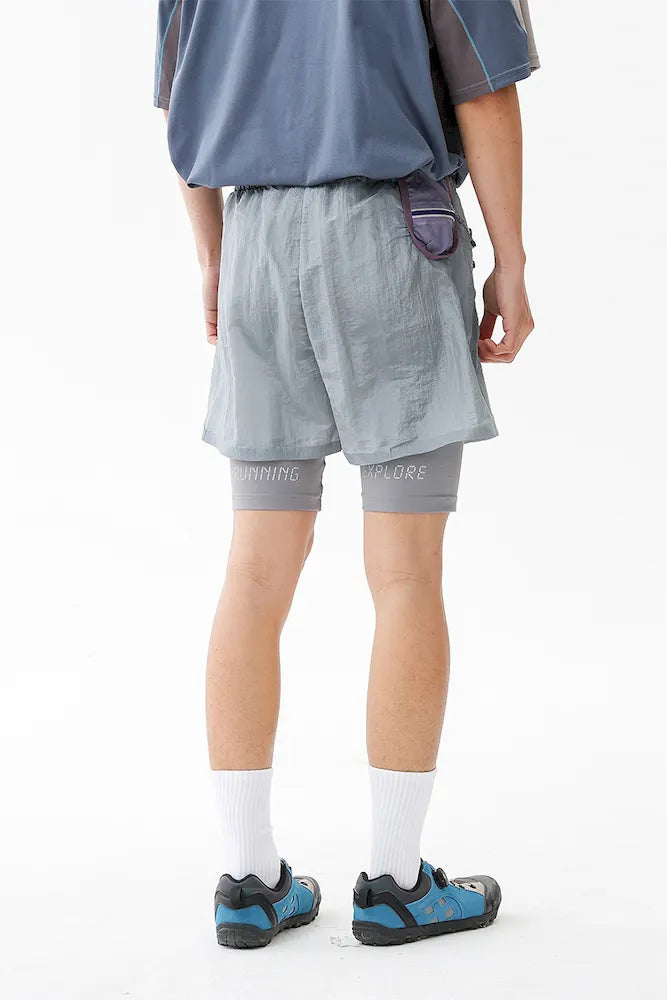 BLACKARMADA Running Shorts – Quick-Dry 2-in-1 Reflective Gym Shorts with Zipper Pockets