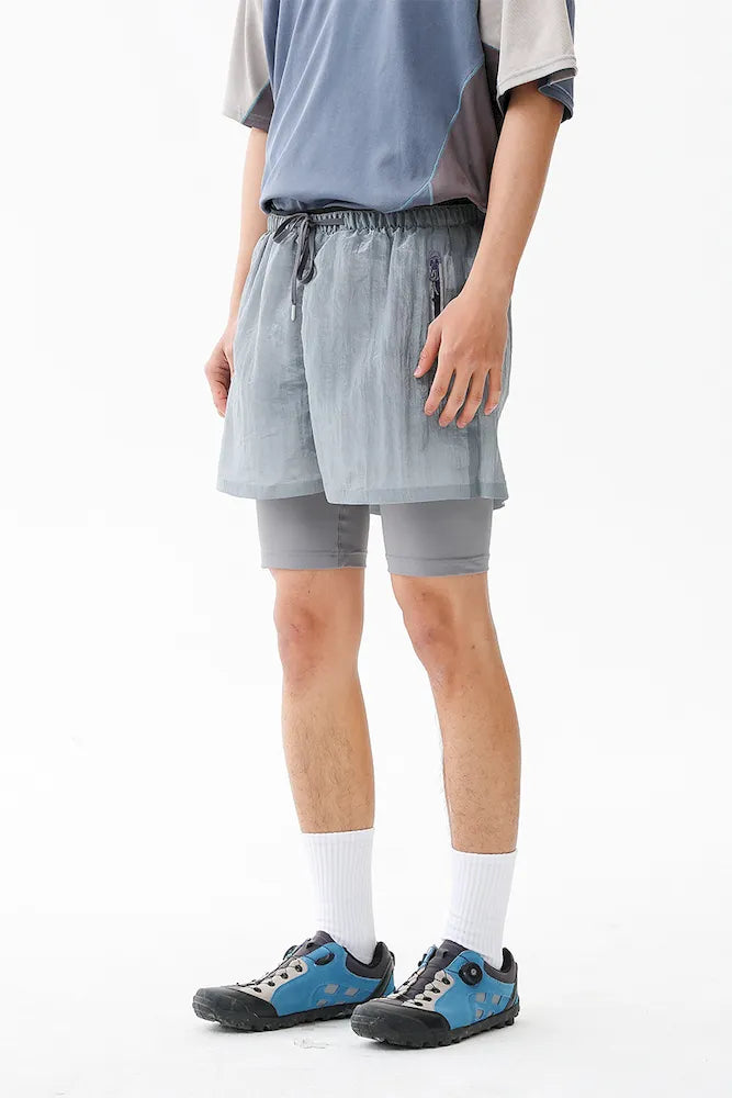 BLACKARMADA Running Shorts – Quick-Dry 2-in-1 Reflective Gym Shorts with Zipper Pockets