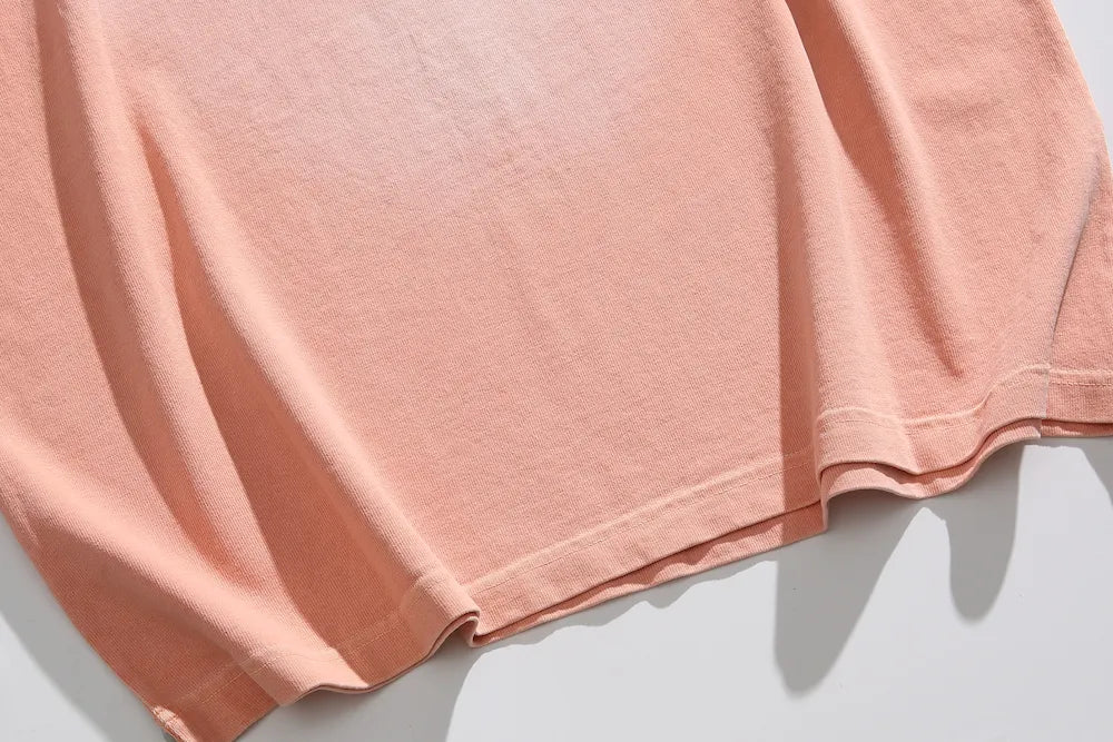 BLACKARMADA Unisex Gradient Dyed Cotton T-Shirt - Vintage Streetwear for Casual & Outdoor Wear