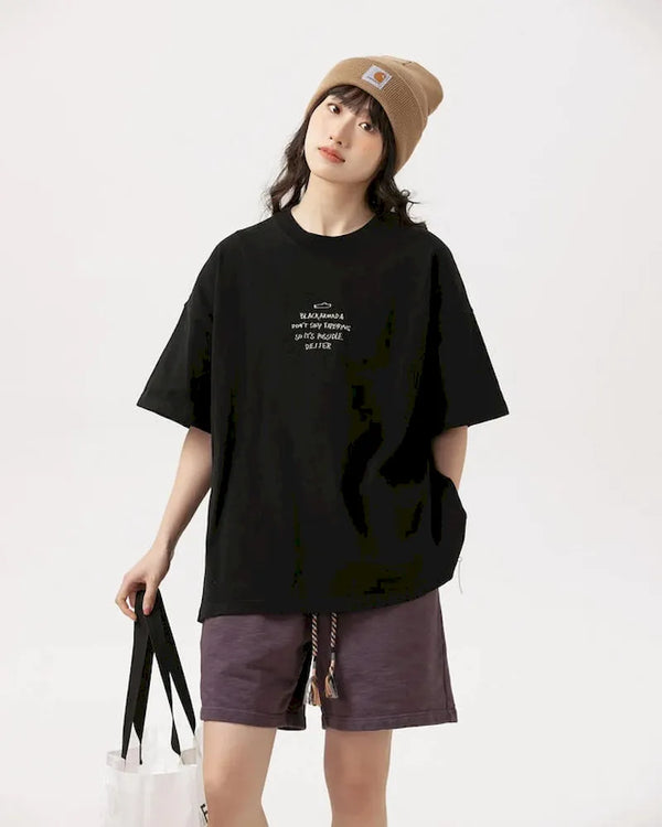 BLACKARMADA Unisex Heavyweight Cotton T-Shirt | Non-Shrink Casual Basic Tee for Men & Women