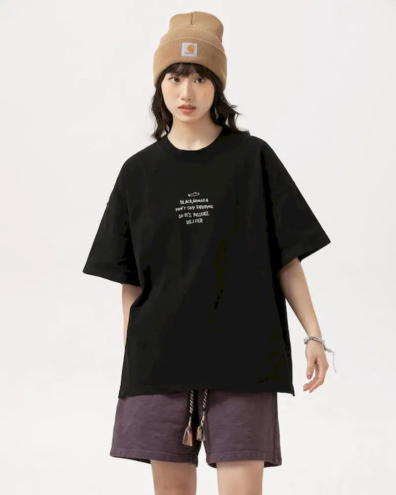 BLACKARMADA Unisex Heavyweight Cotton T-Shirt | Non-Shrink Casual Basic Tee for Men & Women