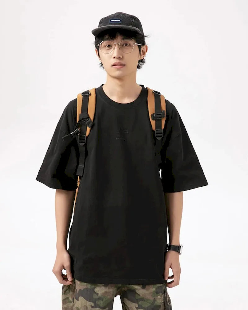 BLACKARMADA Unisex Oversized T-Shirt - 100% Cotton Breathable Tee with Retro Graphic, Casual Streetwear for Men and Women