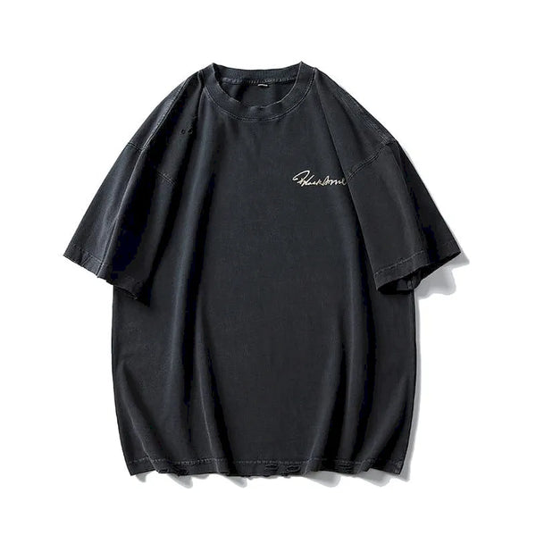 BLACKARMARA Unisex Casual T-Shirt,Bold Contrast Print,Signature Design,Relaxed Fit for Everyday&Summer