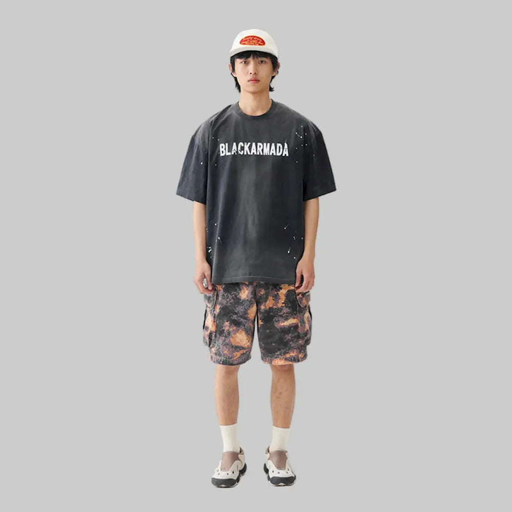 BLACKARMADA Unisex Vintage Graphic T-Shirt | Retro Puff Print Cotton Oversized Tee