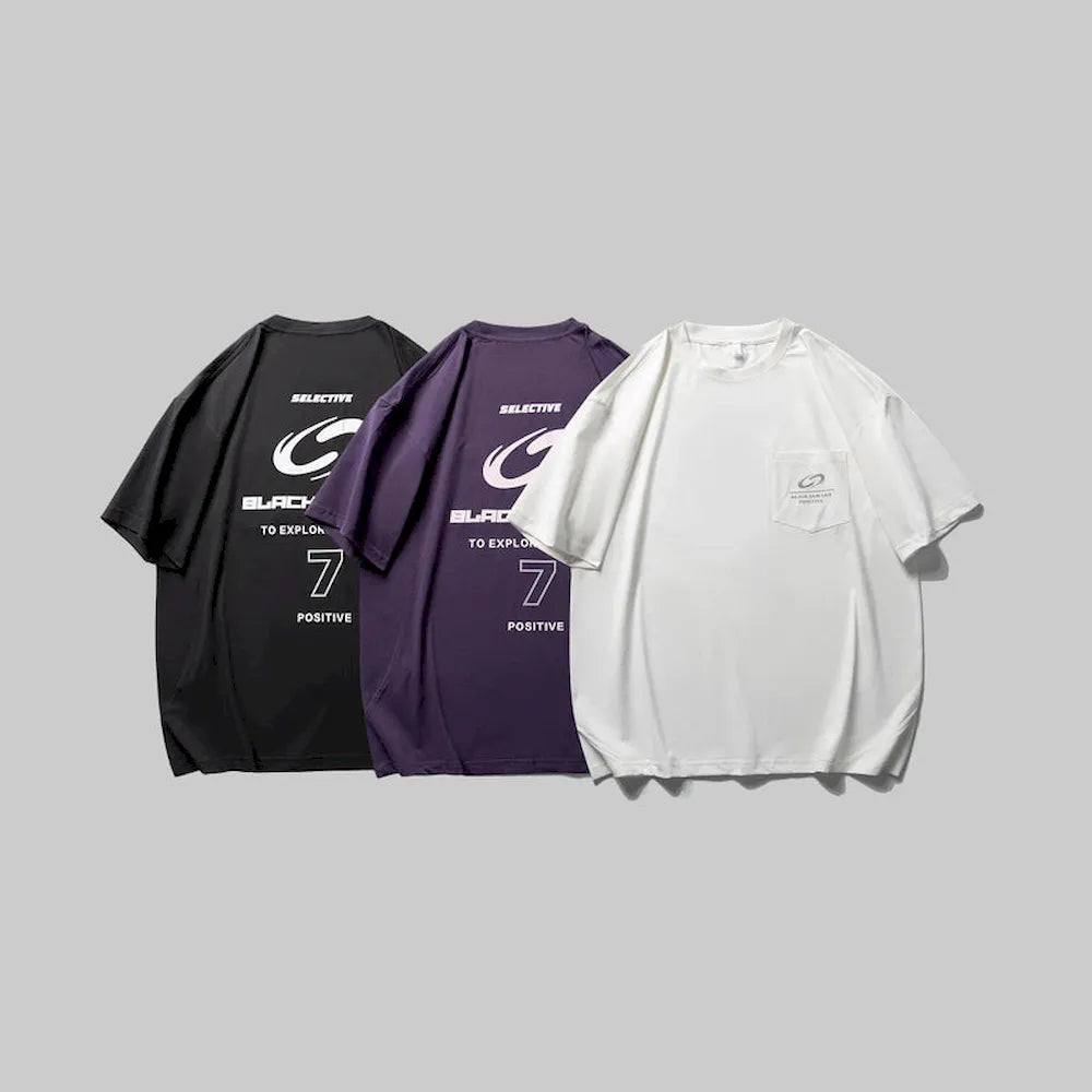 BLACKARMADA Reflective Graphic T-Shirt | Pocket Tee with Back Print for High Visibility