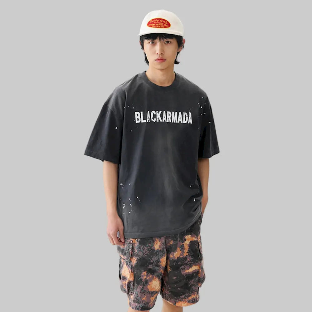 BLACKARMADA Unisex Vintage Graphic T-Shirt | Retro Puff Print Cotton Oversized Tee
