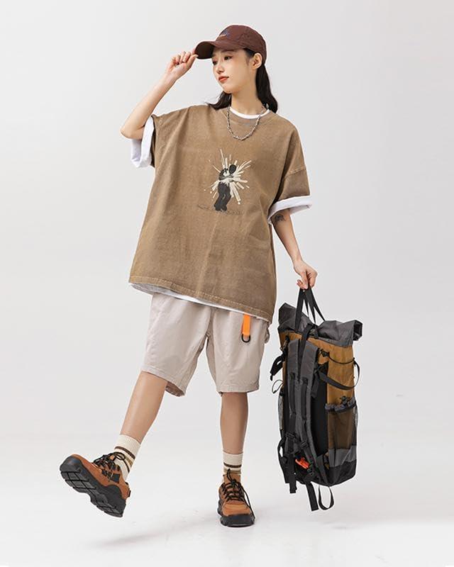 BLACKARMADA Unisex Heavyweight Oversized T-Shirt-100% Cotton, Night-Glo Graphic & Retro