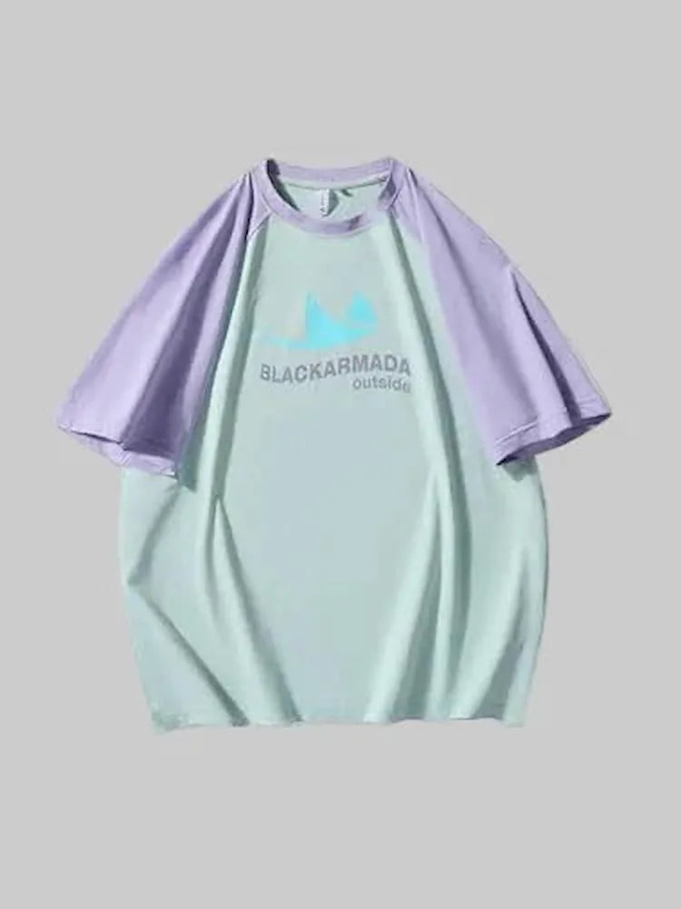 BLACKARMADA Unisex Vintage Graphic Tee ¨C Embroidered Cotton Casual T-shirt