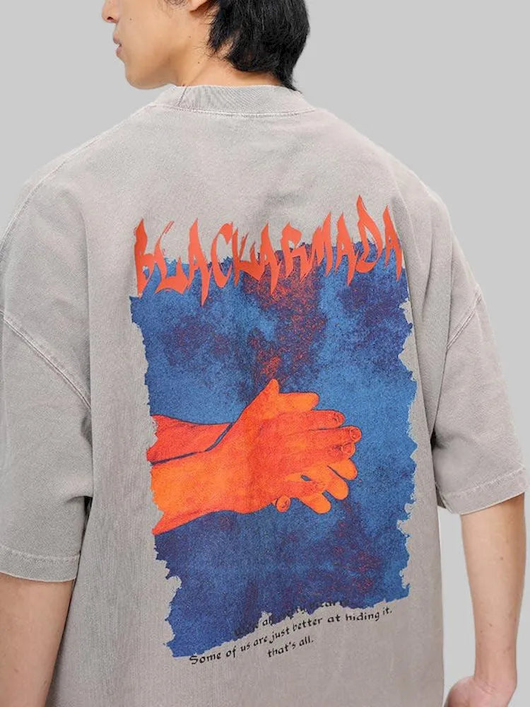 BLACKARMADA Vintage Graphic T-Shirt ¨C Y2K Oversized Streetwear, 100% Cotton