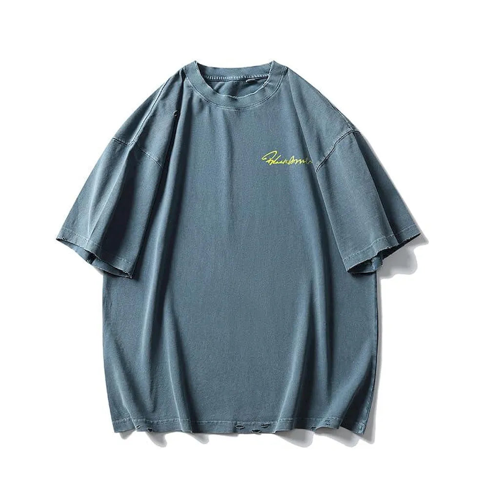 BLACKARMARA Unisex Casual T-Shirt,Bold Contrast Print,Signature Design,Relaxed Fit for Everyday&Summer