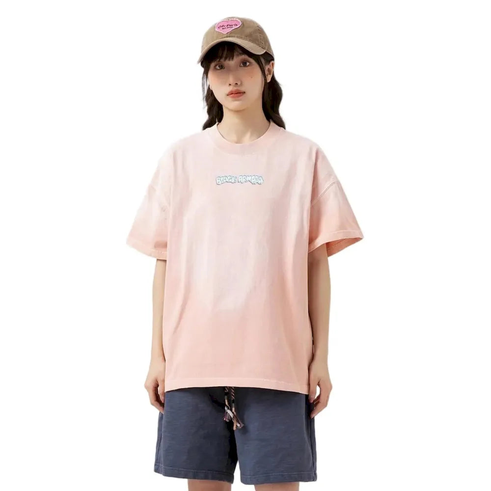 BLACKARMADA Unisex Oversized Gradient T-Shirt – 300G Heavy Cotton, Retro Streetwear Design