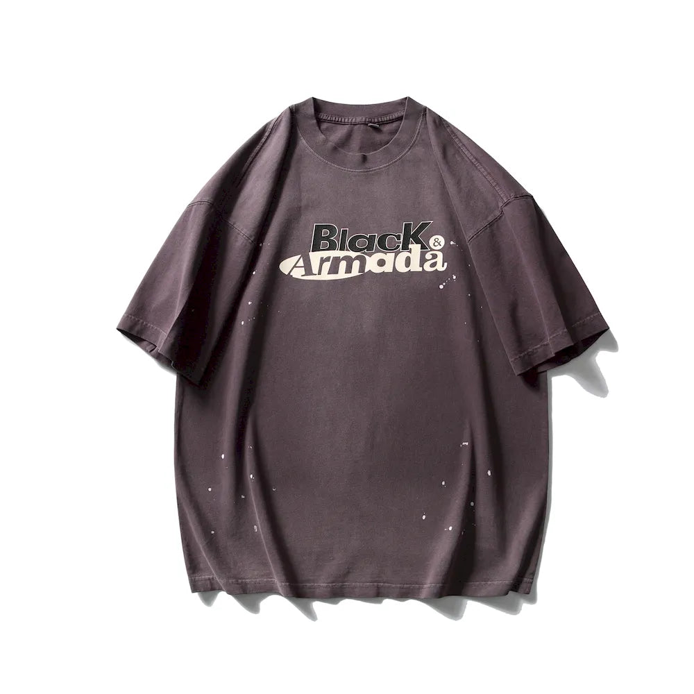 BLACKARMADA Unisex Oversized Cotton Tee - Retro Streetwear Design for Everyday Wear