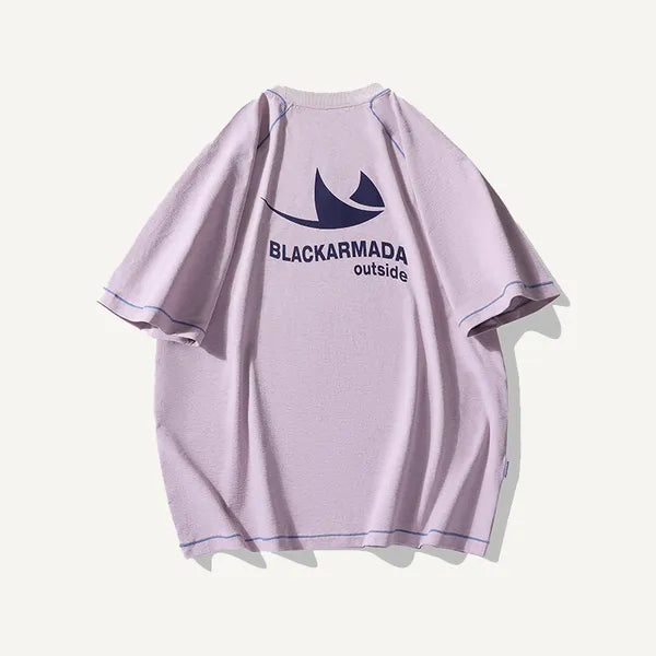 BLACKARMADA Unisex Quick-Dry Oversized T-Shirt – 155g Tech Fabric, Color-Block Design