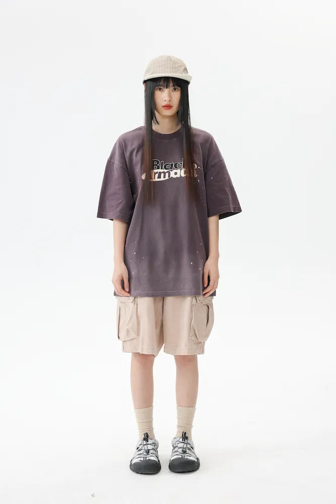 BLACKARMADA Unisex Oversized Cotton Tee - Retro Streetwear Design for Everyday Wear