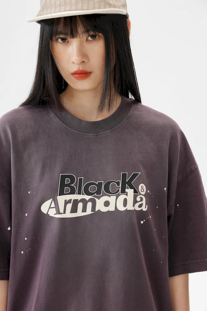 BLACKARMADA Unisex Oversized Cotton Tee - Retro Streetwear Design for Everyday Wear