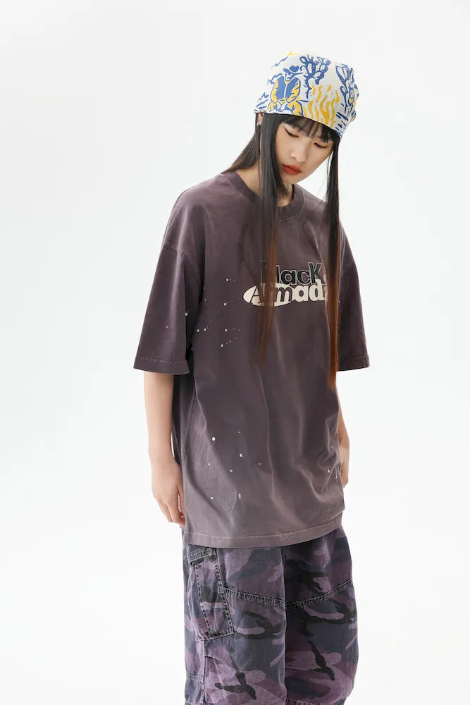 BLACKARMADA Unisex Oversized Cotton Tee - Retro Streetwear Design for Everyday Wear