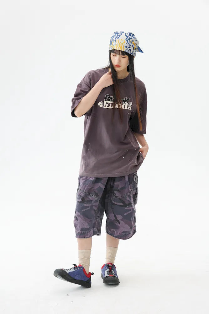 BLACKARMADA Unisex Oversized Cotton Tee - Retro Streetwear Design for Everyday Wear