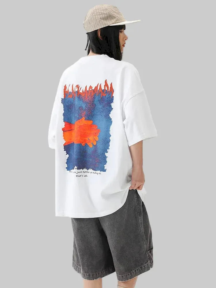 BLACKARMADA Vintage Graphic T-Shirt ¨C Y2K Oversized Streetwear, 100% Cotton