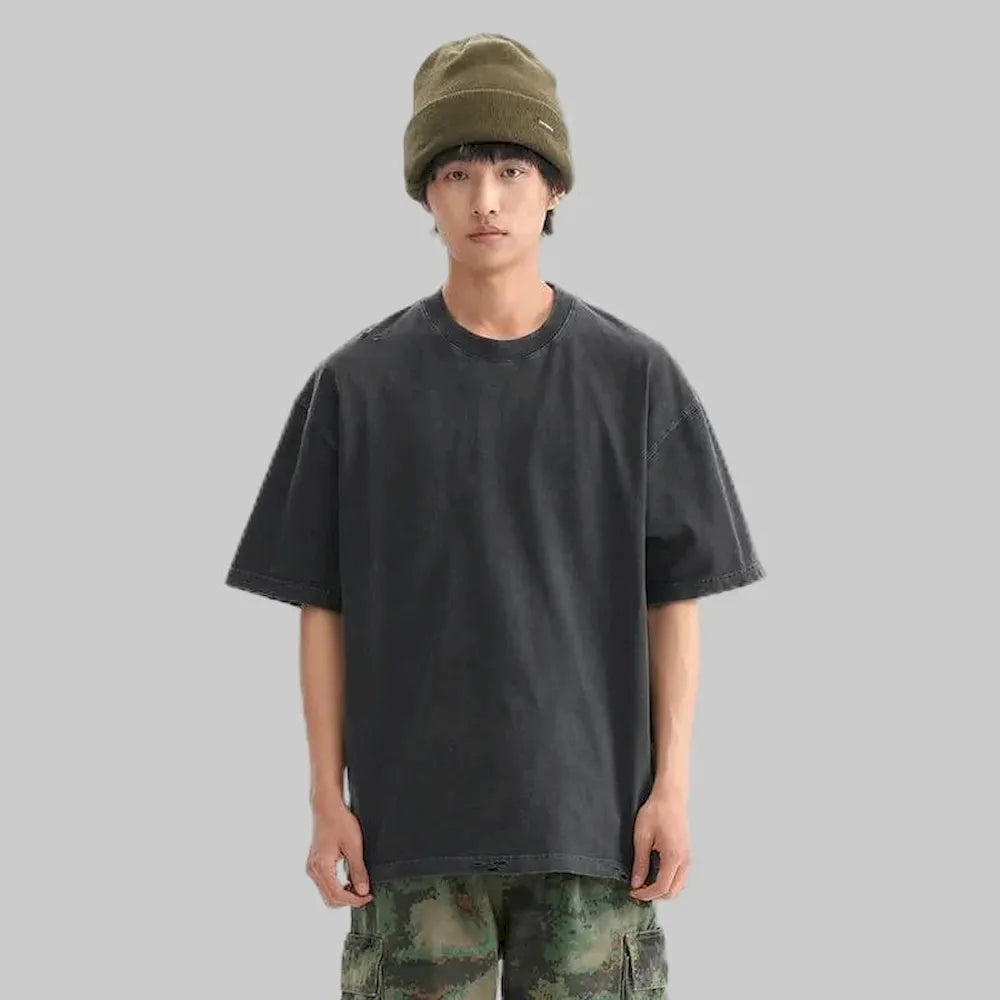 BLACKARMADA Oversized Unisex T-Shirt-260G Heavyweight Salt-Washed Cotton, Casual&Streetwear for Everyday&Outdoor Wear