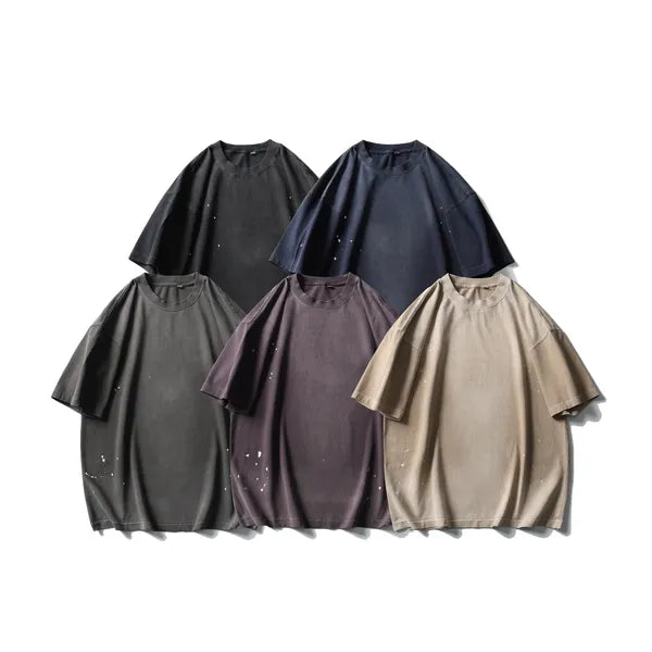 BLACKARMADA Oversized Retro T-Shirt ¨C 260G Heavyweight Cotton Vintage Streetwear Tee