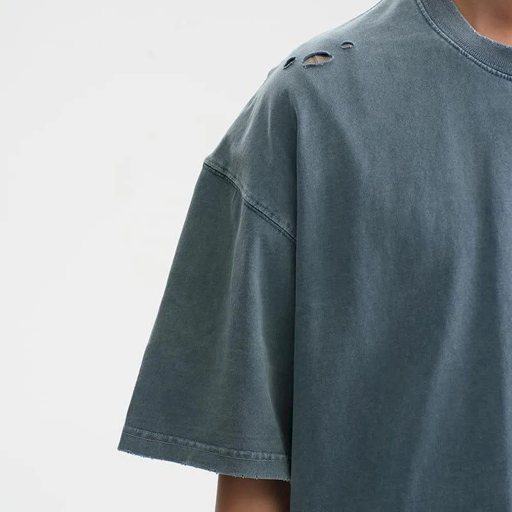 BLACKARMADA Oversized Unisex T-Shirt-260G Heavyweight Salt-Washed Cotton, Casual&Streetwear for Everyday&Outdoor Wear
